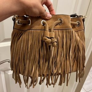 REBECCA MINKOFF FRINGE SHOULDER BAG